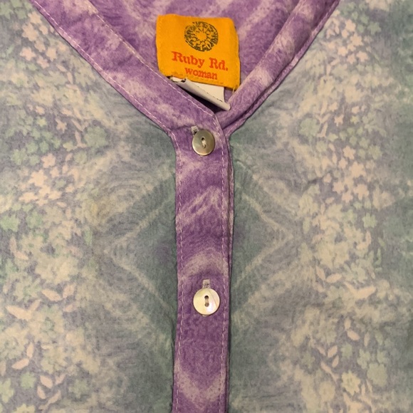 Ruby Rd Top Sz 2x Lavender - Picture 3 of 6